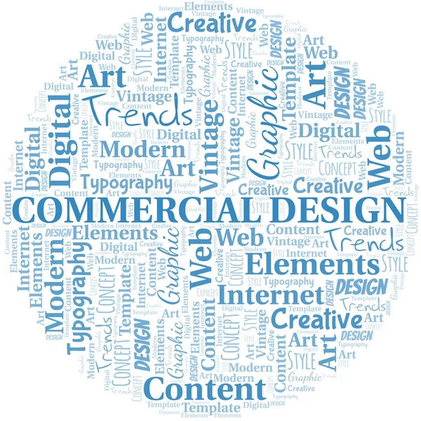 Nuage de mots commercial Design. Wordcloud fait avec du texte seulement . — Image vectorielle