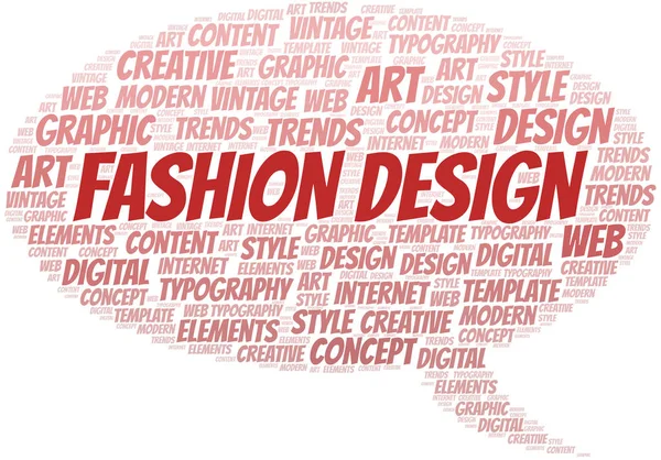 Облако слов Fashion Design Wordcloud made with text only . — стоковый вектор