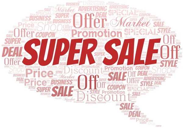 Super Sale Word Cloud. Wordcloud Made With Text. — Stock Vector