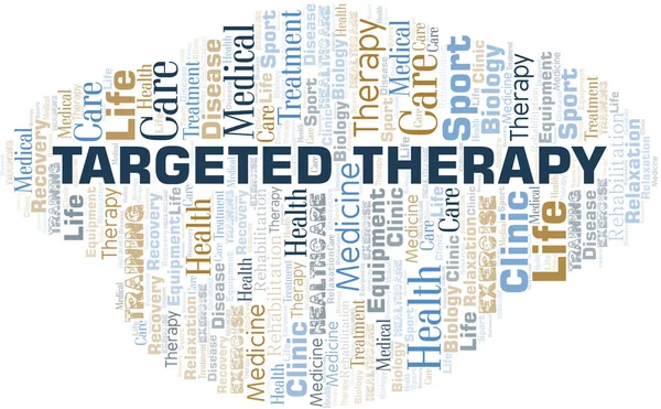 Targeted Therapy word cloud. Wordcloud made with text only. — Stock Vector