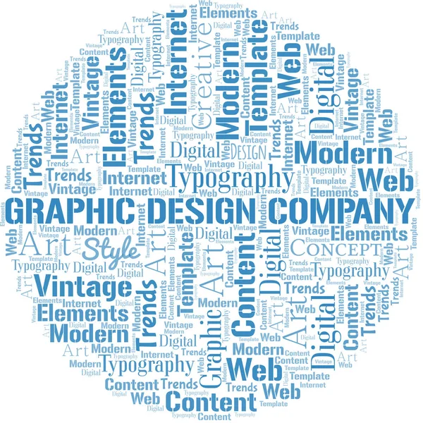Graphic Design Company mot nuage. Wordcloud fait avec du texte seulement . — Image vectorielle