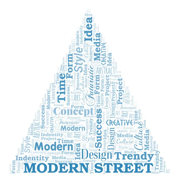 Moderne Straße Wort Wolke. Wordcloud nur mit Text erstellt. — Stockvektor