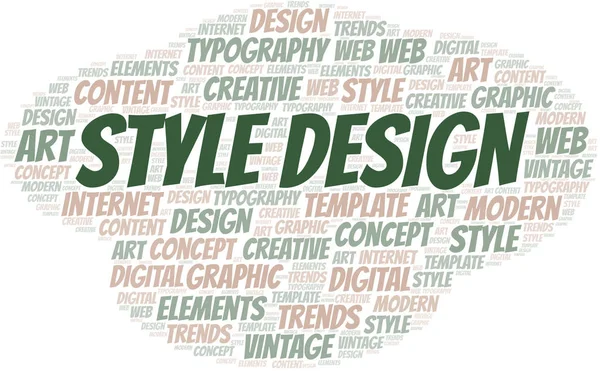 Style Design nuage de mots. Wordcloud fait avec du texte seulement . — Image vectorielle