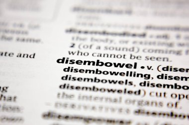 Sözlükte kelime veya cümle disemintestinal.