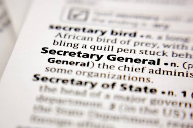 Kelime veya cümle Genel Sekreter bir sözlük.