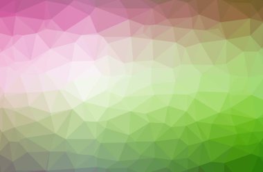 İllüstrasyon soyut yeşil, pembe, kırmızı, sarı yatay düşük Poli arka plan. Güzel çokgen tasarım deseni. 