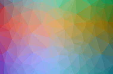 Mavi ve kırmızı yatay düşük Poli arka plan resmi. Güzel çokgen tasarım deseni. 