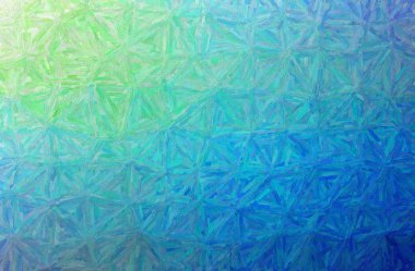 Mavi ve yeşil renkli Impasto arkaplanının soyut çizimi