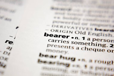 Sözlükte kelime veya cümle taşıyıcısı.