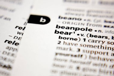 Sözlük içinde kelime veya cümle fasulye sırığı.