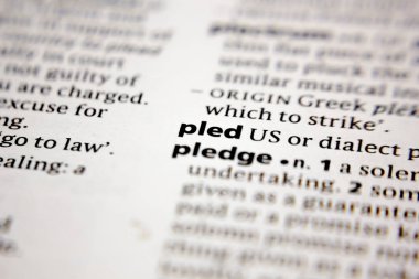 Kelime veya cümle bir sözlükte,.