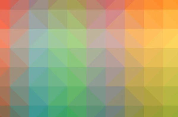 抽象绿色, 橙色水平低多边形背景的例证。美丽的多边形设计模式. — 图库照片