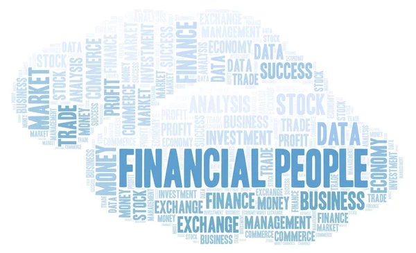 Pénzügyi emberek szófelhő. — Stock Fotó