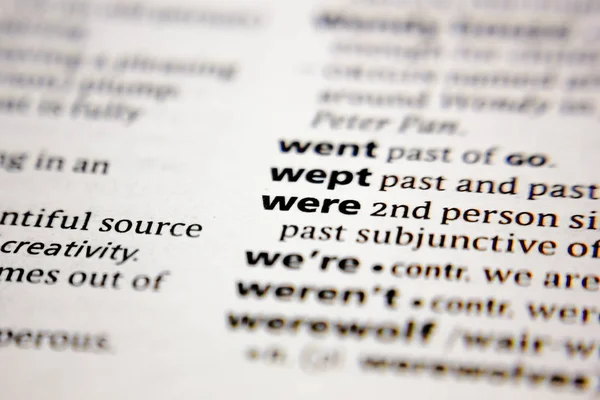 Palavra ou frase estavam em um dicionário . — Fotografia de Stock