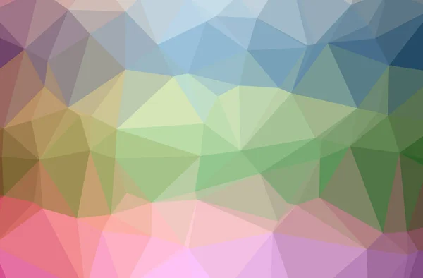 Ilustración de fondo polivinílico bajo horizontal abstracto verde, rosa, rojo, amarillo. Hermoso patrón de diseño polígono . —  Fotos de Stock