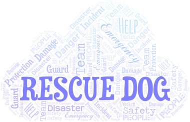 Kurtarma köpeği kelime bulutu. Metin Ile yapılan wordcloud.