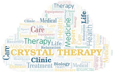 Crystal Therapy kelime bulutu. Yalnızca metin ile yapılan wordcloud.