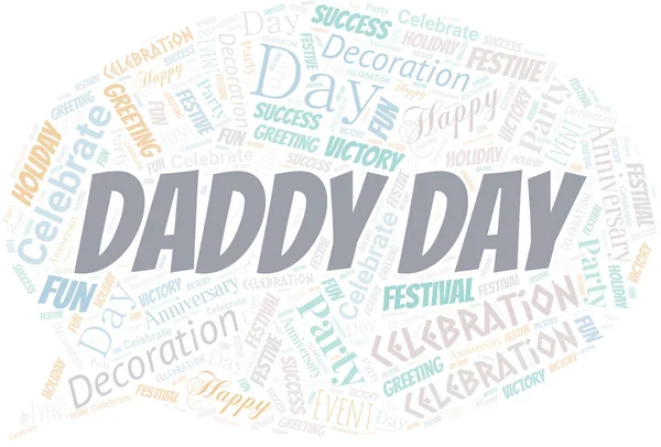 Papa-Tag-Wortwolke. Wordcloud mit Text. — Stockvektor