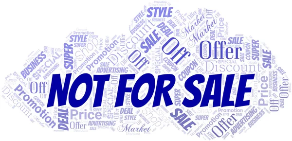 Not For Sale Word Cloud. Wordcloud Made With Text. — Stock Vector