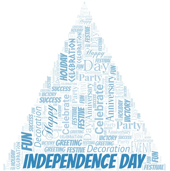 Dia da independência Word Cloud. Wordcloud feito com texto . —  Vetores de Stock