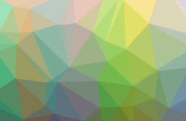 Soyut yeşil, sarı yatay düşük Poli arka plan resmi. Güzel çokgen tasarım deseni. 