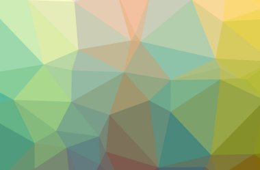 Soyut yeşil, sarı yatay düşük Poli arka plan resmi. Güzel çokgen tasarım deseni. 