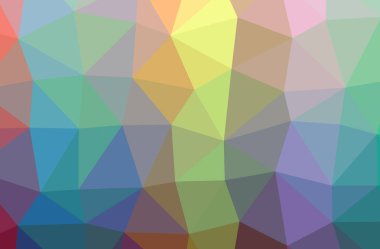 Mavi, sarı ve kırmızı yatay düşük Poli arka plan resmi. Güzel çokgen tasarım deseni. 