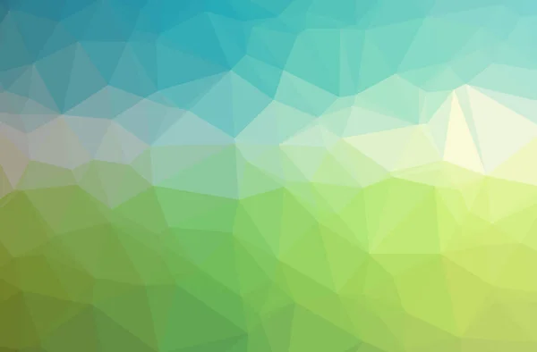 Illustratie van abstract Blue, Green, Yellow horizontale laag poly achtergrond. Mooie veelhoek ontwerppatroon. — Stockfoto