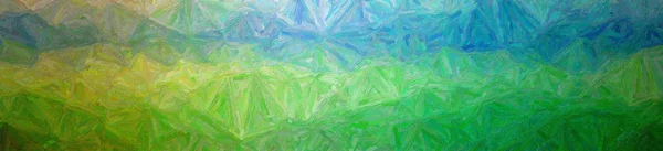 Ilustración abstracta de fondo azul, verde Impasto colorido — Foto de Stock
