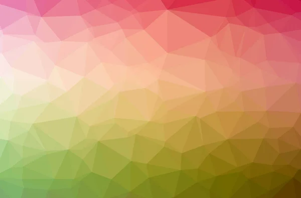 Illustration of abstract Green, Orange, Red horizontal low poly background. Beautiful polygon design pattern. — Stock Photo, Image