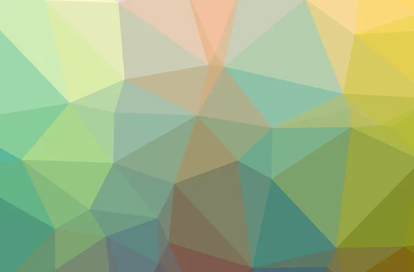 Ілюстрація абстрактного зеленого, жовтого горизонтального низького полі фону. Красивий шаблон дизайну багатокутника . — стокове фото