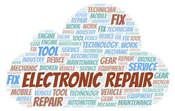Elektronische reparatie Word Cloud. — Stockfoto