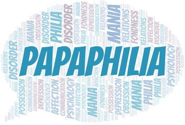Papaphilia kelime bulutu. Philia Türü.