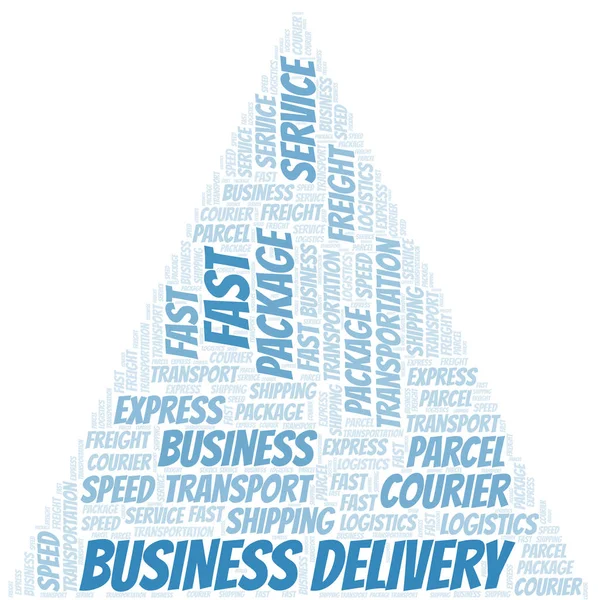 Business Delivery word cloud. Wordcloud fait avec du texte seulement . — Image vectorielle