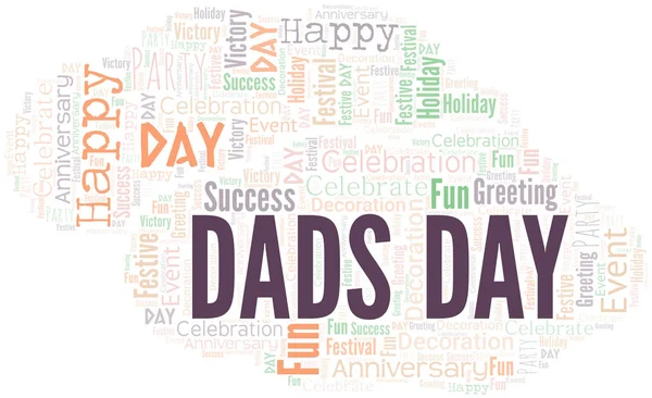 Día de los papás Nube de palabras. Wordcloud hecho con texto . — Archivo Imágenes Vectoriales