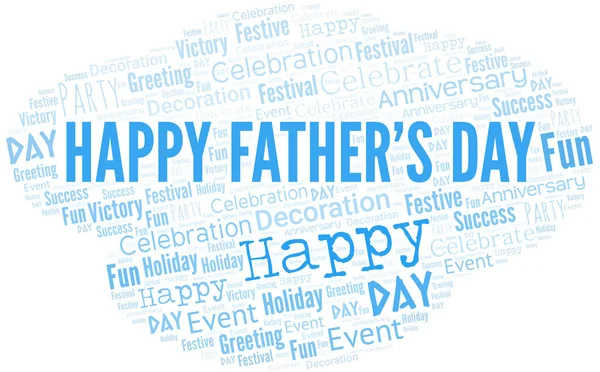 Щасливий День батька Слово Хмара. Wordcloud зроблено з текстом . — стоковий вектор
