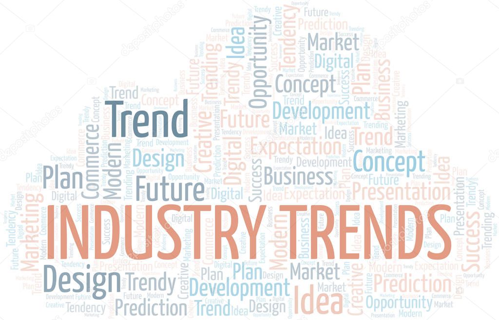 Industry Trends word cloud. Wordcloud made with text only.