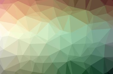 Soyut yeşil yatay düşük Poli arka plan resmi. Güzel çokgen tasarım deseni. 