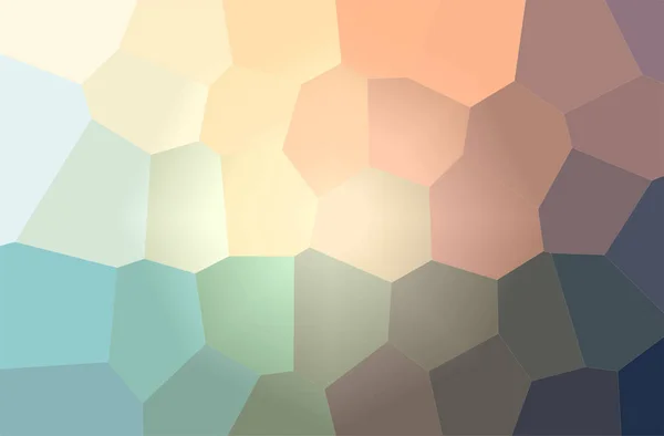 Abstrakte Illustration des blauen, braunen, orangefarbenen Hexagon-Hintergrundes — Stockfoto