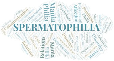 Spermatophilia kelime bulutu. Philia Türü.