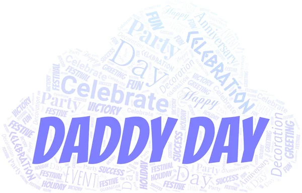 Dia do Papá Palavra Nuvem. Wordcloud feito com texto . —  Vetores de Stock