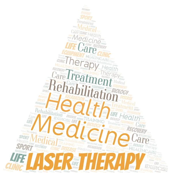 Nuage de mots de thérapie laser. Wordcloud fait avec du texte seulement . — Image vectorielle