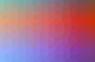 İllüstrasyon soyut mavi, kırmızı yatay düşük Poli arka plan. Güzel çokgen tasarım deseni. 