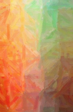 Turuncu Tüylü Fırça Yağlı Boyası arkaplanının soyut çizimi