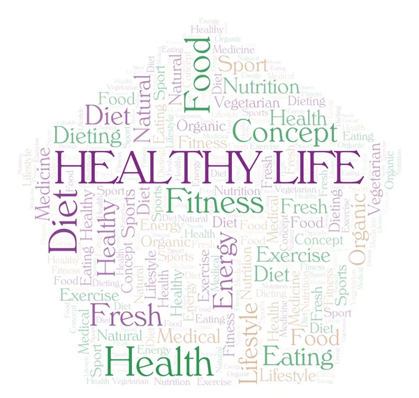 Healthy Life word cloud. — Stock Photo, Image