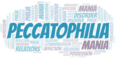 Pekcatophilia kelime bulutu. Philia Türü.