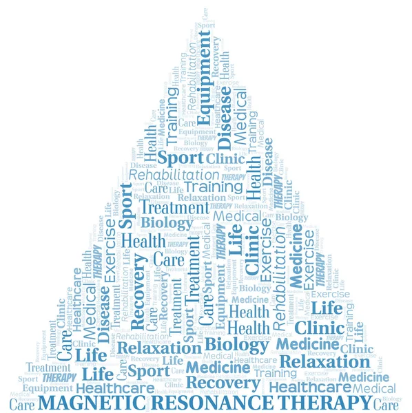 Magnetic Resonance Therapy word cloud. Wordcloud made with text only. — Stock Vector