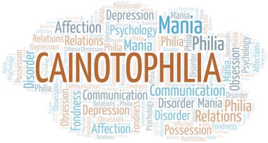 Cainotophilia kelime bulutu. Philia Türü.