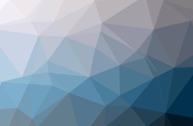 Soyut düşük poli mavi yatay arkaplan çizimi.