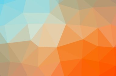 İllüstrasyon soyut mavi, turuncu yatay düşük Poli arka plan. Güzel çokgen tasarım deseni. 